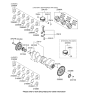 Diagram for Hyundai Santa Fe Crankshaft - 23110-3CFA0