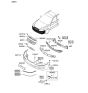 Diagram for 2008 Hyundai Azera License Plate - 86519-3L800