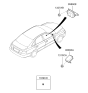 Diagram for 2008 Hyundai Azera Air Bag Control Module - 95860-3L000