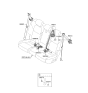 Diagram for 2023 Hyundai Genesis Electrified GV70 Seat Belt - 89850-AR500-OCW