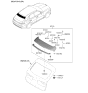 Diagram for Hyundai Genesis Electrified GV70 Spoiler - 87210-AR000-MPE