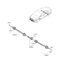 Diagram for Hyundai Genesis Electrified GV70 Axle Shaft - 49600-DS000