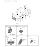 Diagram for 2023 Hyundai Genesis GV70 Car Speakers - 96350-AR000