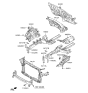 Diagram for 2014 Hyundai Santa Fe Radiator Support - 64101-2W200