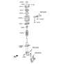 Diagram for 2013 Hyundai Santa Fe Strut Bearing - 54612-3R000