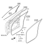 Diagram for 2019 Hyundai Santa Fe XL Door Moldings - 82260-2W000