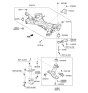 Diagram for Hyundai Santa Fe Crossmember Bushing - 62485-3V100