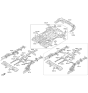 Diagram for 2019 Hyundai Santa Fe XL Front Cross-Member - 65631-B8000