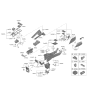 Diagram for Hyundai Nexo Center Console Base - 84610-M5000-SRX