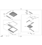 Diagram for Hyundai Nexo Sunroof - 81630-M5000