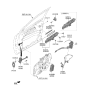 Diagram for 2022 Hyundai Kona Electric Door Striker - 81450-A4000