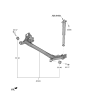 Diagram for Hyundai Venue Crossmember Bushing - 55160-K3000