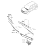 Diagram for 2023 Hyundai Venue Wiper Arm - 98311-K2000