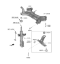 Diagram for Hyundai Venue Control Arm Bushing - 54584-K2000