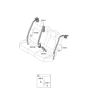 Diagram for 2021 Hyundai Venue Seat Belt - 89820-K2500-NNB