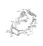 Diagram for 2011 Hyundai Santa Fe Radiator Support - 64101-0W500