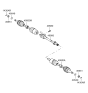 Diagram for Hyundai Santa Fe Axle Shaft - 49560-2P250