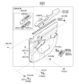 Diagram for 2010 Hyundai Santa Fe Power Window Switch - 93570-2B120-BS