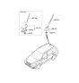 Diagram for 2007 Hyundai Santa Fe Antenna - 96260-0W000