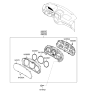 Diagram for 2012 Hyundai Santa Fe Instrument Cluster - 94011-0W010