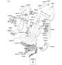 Diagram for 2010 Hyundai Santa Fe Seat Cushion - 89100-0W900-MKL