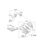 Diagram for 2009 Hyundai Santa Fe Air Filter Box - 28110-2P200