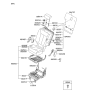 Diagram for 2010 Hyundai Santa Fe Seat Cushion - 89200-0W800-MKR