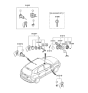 Diagram for 2008 Hyundai Santa Fe Shift Interlock Solenoid - 95860-2B000