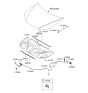 Diagram for 2009 Hyundai Santa Fe Hood Latch - 81130-2B200