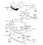 Diagram for 2009 Hyundai Santa Fe Bumper - 86611-0W700