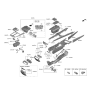 Diagram for 2021 Hyundai Genesis G80 Center Console Base - 84610-T1000-NBD