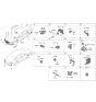 Diagram for Hyundai Genesis Electrified G80 Parking Assist Distance Sensor - 99140-JI000
