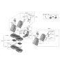 Diagram for Hyundai Genesis Electrified G80 Cup Holder - 89903-T1000