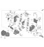 Diagram for 2022 Hyundai Genesis G80 Blend Door Actuator - 97154-T1000