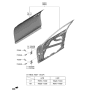 Diagram for Hyundai Genesis G80 Door Hinge - 76910-T1000