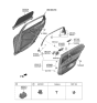 Diagram for Hyundai Genesis Electrified G80 Door Handle - 83610-T1000-VCS