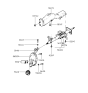 Diagram for 1991 Hyundai Sonata Steering Shaft - 56410-33110