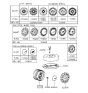 Diagram for 1988 Hyundai Sonata Wheel Cover - 52960-33801