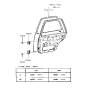 Diagram for 1990 Hyundai Sonata Door Hinge - 79330-33000