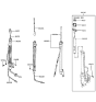 Diagram for 1991 Hyundai Sonata Antenna Mast - 96231-33200