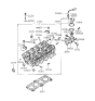 Diagram for 2006 Hyundai Santa Fe Cylinder Head Bolts - 22321-35000