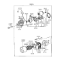 Diagram for 1992 Hyundai Sonata Starter Brush - 36155-32500