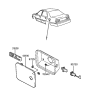 Diagram for 1989 Hyundai Sonata Fuel Door Release Cable - 95720-33000