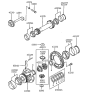 Diagram for 1990 Hyundai Sonata Transfer Case Bearing - 43228-37030