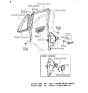 Diagram for Hyundai Sonata Window Crank Handles - 82630-33000-BC