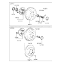 Diagram for 1988 Hyundai Sonata Wheel Hub - 52750-36000