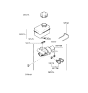 Diagram for 1991 Hyundai Excel Brake Fluid Level Sensor - 58535-32300