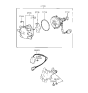 Diagram for 1989 Hyundai Sonata Distributor Cap - 27110-35000