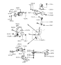 Diagram for 1990 Hyundai Sonata Engine Mount Torque Strut - 21650-36700