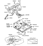 Diagram for 1988 Hyundai Sonata Dash Panels - 84124-33001